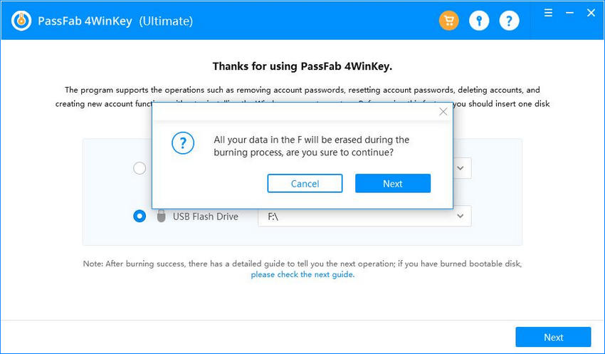 sure to erase data
