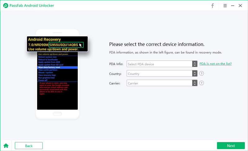 select samsung pda device