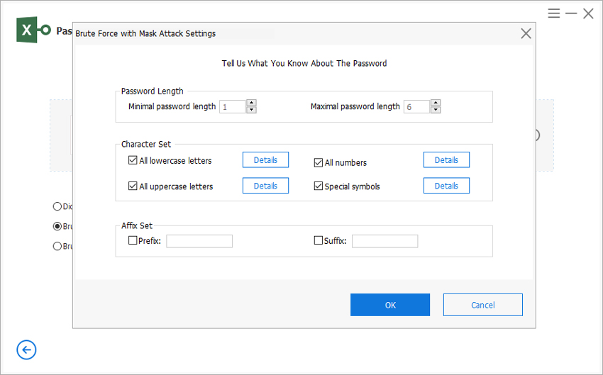 brute force with mask settings