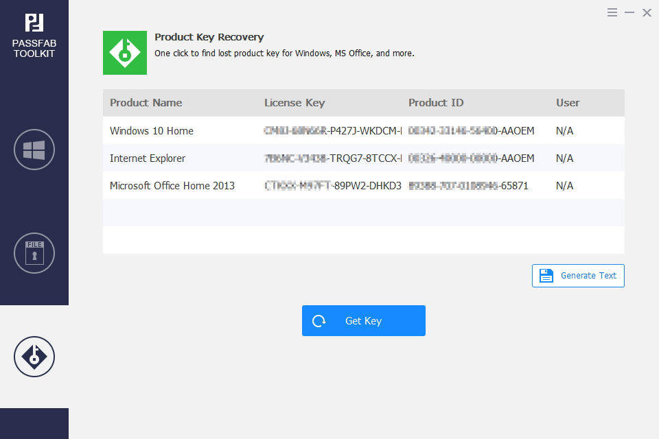 find lost product key