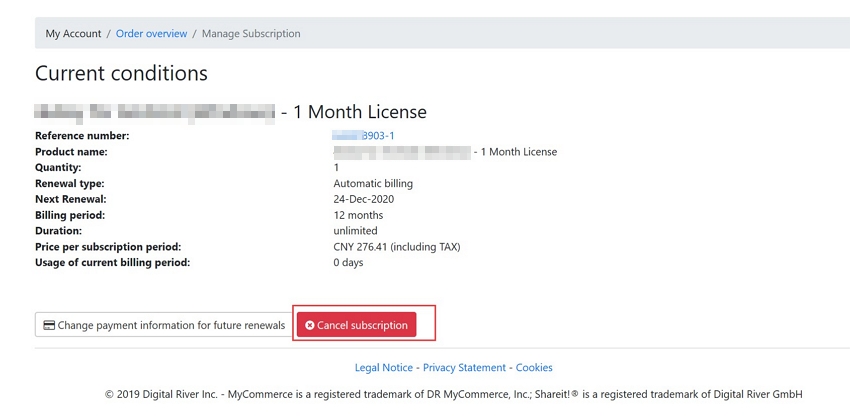 cancel subscription3